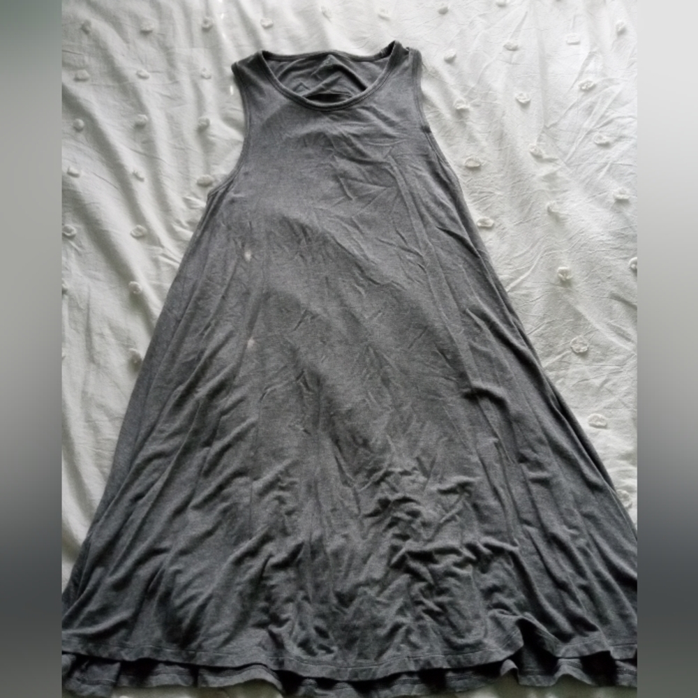 Aerie Gray Cut Out Back Tank Dress. Size Medium.